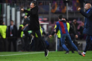 Luis Enrique celebra el gol de Sergi Roberto.-GETTY / MICHAEL REGAN