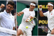 Djokovic, Nadal y Federer, en esta edición de Wimbledon.-AFP / EFE
