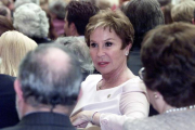 Lina Morgan durante el acto de entrega de la medalla de las Bellas Artes en el 2001.-Foto: DAVID CASTRO