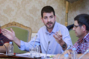 David Jurado no ocultó su indignación en el pleno de ayer por lo sucedido en Quintanar de la Sierra.-RAÚL G. OCHOA