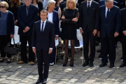 Macron, en el homenaje en Los Inválidos.-GETTY IMAGES / AURELIEN MEUNIER