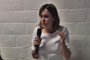 Laura Martínez, representante de la embajada española en Bélgica que intervino en el debate del Diplocat.-EL PERIÓDICO