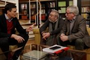 Pedro Sánchez durante su reunión con los secretarios generales de UGT y CCOO.-JOSÉ LUIS ROCA