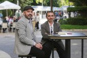José García Obrero (i.) y José Manuel de la Huerga charlaron antes de sus respectivas citas con el público.-Raúl Ochoa