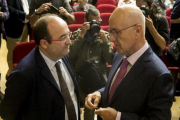 Josep Antoni Duran i Lleida conversa con Miquel Iceta.-JOAN PUIG