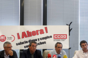 Los sindicatos UGT y CCOO presentan la campaña '¡Ahora! Salario digno y empleo con derechos'-Ical