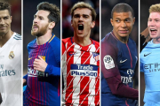 Cristiano, Messi, Griezmann, Mbappée y De Bruyne. /-.44432219