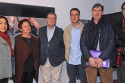 La presidenta de la asociación, Maite Jiménez, Nati González,Jaime Villanueva, Mario de Francisco, Rafael Barreiro y Luis Cembranos.-ISRAEL L. MURILLO