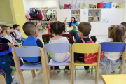 Un grupo de niños en la escuela pequeño Cid en una imagen de archivo. RAÚL OCHOA