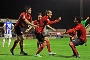 César Caneda celebra el gol que marcó ante el Leganés en el minuto 90.-ALFONSO G. MARDONES