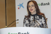 Silvia Clemente, ayer en Burgos durante la clausura de las Jornadas Agrobank Horizonte 2020.-SANTI OTERO