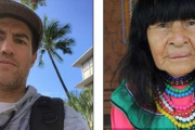 El canadiense Sebastián Paul Woodroffe y la líder indígena peruana Olivia Arévalo.-EL PERIÓDICO