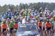 Marcos Moral da la salida real en una de las etapas de la Vuelta a Burgos 2018-Ricardo Ordóñez