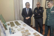 El subdelegado, Roberto Saiz, el comisario jefe, Jesús María Nogales, y el teniente coronel jefe de la Guardia Civil, Alfonso Martín.-SANTI OTERO