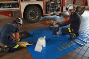 Los bomberos  asumen la desinfección de zonas prioritarias. / BOMBEROS DE BURGOS