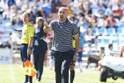 El técnico zaragocista en la banda de la Romareda-Agencias