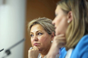 La vicepresidenta y portavoz de la Junta de Castilla y León, Rosa Valdeón, comparece en rueda de prensa posterior al Consejo de Gobierno junto a la consejera de Hacienda, Pilar del Olmo-ical