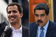 Juan Guaidó y Nicolás Maduro se disputan el poder en Venezuela.-AFP