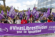 Concentración de los sindicatos por el 25N, día de la erradicación de la violencia de género. SANTI OTERO