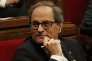 El president de la Generalitat, Quim Torra, durante el pleno de esta mañana-NÚRIA JULIÀ (ACN)