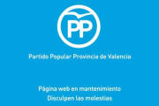 Portal web del PP de Valencia, cerrado por labores de "mantenimiento".-