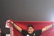 Maradona, con una bandera bielorrusa-TWITTER