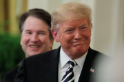 Donald Trump asegura que Brett Kavanaugh es inocente de las acusaciones por acoso sexual.-EL PERIÓDICO