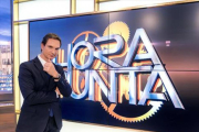 Javier Cárdenas, en el plató de 'Hora punta'.-