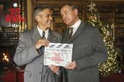 George Clooney y Hugh Boneville (el conde de Grantham), en el especial de Navidad de 'Downton Abbey'.-Foto: ITV