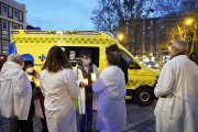 Profesionales sanitarios protestan contra las medidas de la Consejería de Sanidad. ICAL