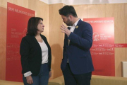 Adriana Lastra (PSOE) y Gabriel Rufián (ERC), el pasado junio en el Congreso de los Diputados.-