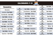 Calendario del San Pablo Burgos para la temporada 17/18.--ECB