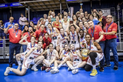 La selección sub-20 posa tras conquistar el oro en el Europeo-FEB