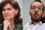 Carmen Calvo y Pablo Echenique.-DAVID CASTRO