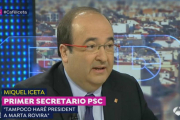 El líder del PSC, Miquel Iceta, ha bromeado con la alianza electoral con Espadaler: Para purgar tus pecados ahora trabajaras para que un gay sea presidente.-/ ESPEJO PÚBLICO (ANTENA 3)