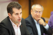 El secretario general del PSOE de Castilla y León, Luis Tudanca, se reúne con representantes de la comunidad educativa-Ical