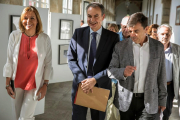 José Luis Rodríguez Zapatero junto al rector de la Universidad Complutense de Madrid, Carlos Andradas en los cursos de verano de El Escorial. /-SANTI DONAIRE (EFE)
