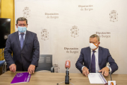 Rico (izq) y Rodriguez (dch) hicieron un balance positivo del primer año de trabajo conjunto, pero también complicado por la irrupción del coronavirus. S. O.