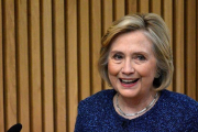 Hillary Clinton, el pasado 9 de octubre en Oxford.-EL PERIÓDICO