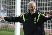 Vicente del Bosque, durante un entrenamiento de la selección española.-Foto: EFE / ALBERTO MARTÍN