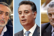 Combo de fotografías del empresario Francisco Correa, Alberto López Viejo el extesorero del PP Luis Bárcenas.-EFE