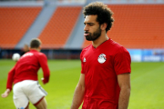 Mohamed Salah, el jueves, en el entrenamiento de Egipto.-KIKO HUESCA (EFE)