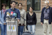 Un momento de la rueda de prensa de Imagina Burgos, ayer, en el parque del Doctor Vara.-SANTI OTERO