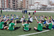 Una imagen que recoge la protesta de las jugadoras del Atlétic de Masnou-TWITTER