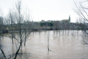Las inundaciones son desgraciadamente frecuentes en la comarca de Arlanza, tal y como puede verse en esta imagen del entorno de Lerma.-ECB