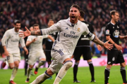 Ramos celebra su gol al Deportivo en el tiempo añadido, el pasado 10 de diciembre.-AFP / PIERRE-PHILIPPE MARCOU