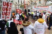 La plantilla ha celebrado numerosas concentraciones contra el cierre y siempre ha estado apoyada por la ciudadanía.-ICAL