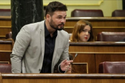 El diputado republicano, Gabriel Rufián, en el Congreso-JOSE LUIS ROCA