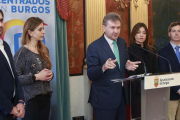 Concejales populares durante una rueda de prensa previa al estado de alarma. RAÚL G. OCHOA