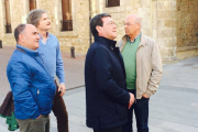 De izquierda a derecha, González, Mateu, Rico y López Marañón.-ECB